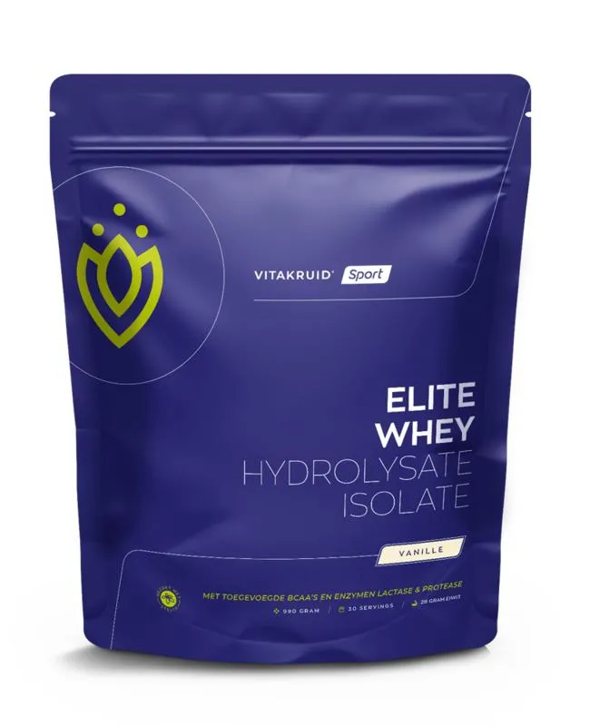 Vitakruid Elite Whey Protein 50% Hydrolysate 50% Isolate - Vanille (990 gr)