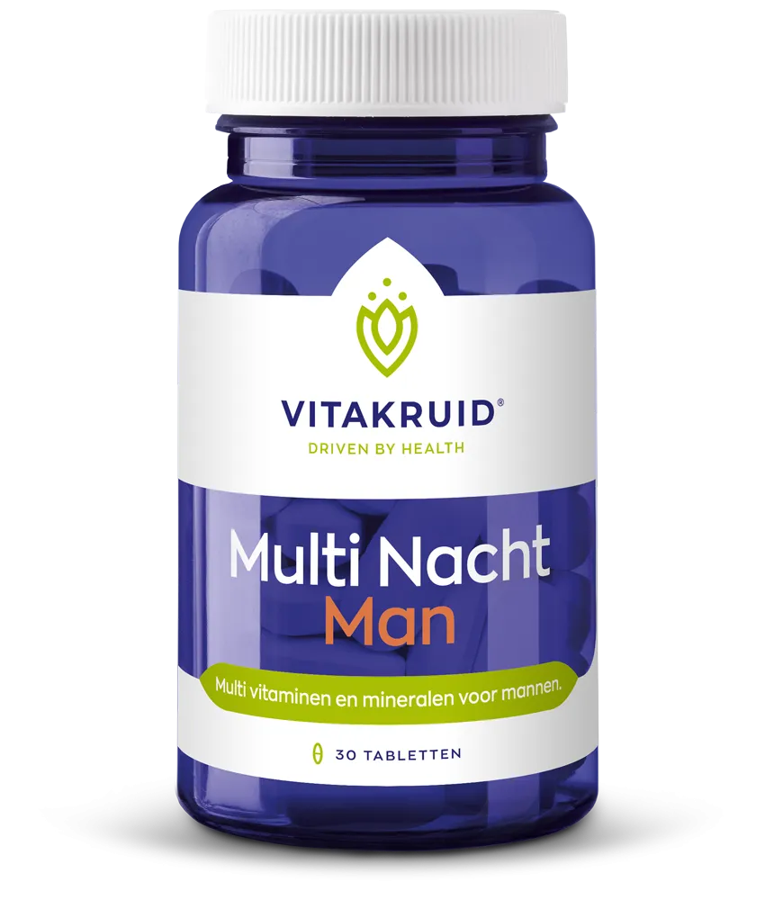 Vitakruid Multi Nacht Man 100% Vegan (30 tabletten)