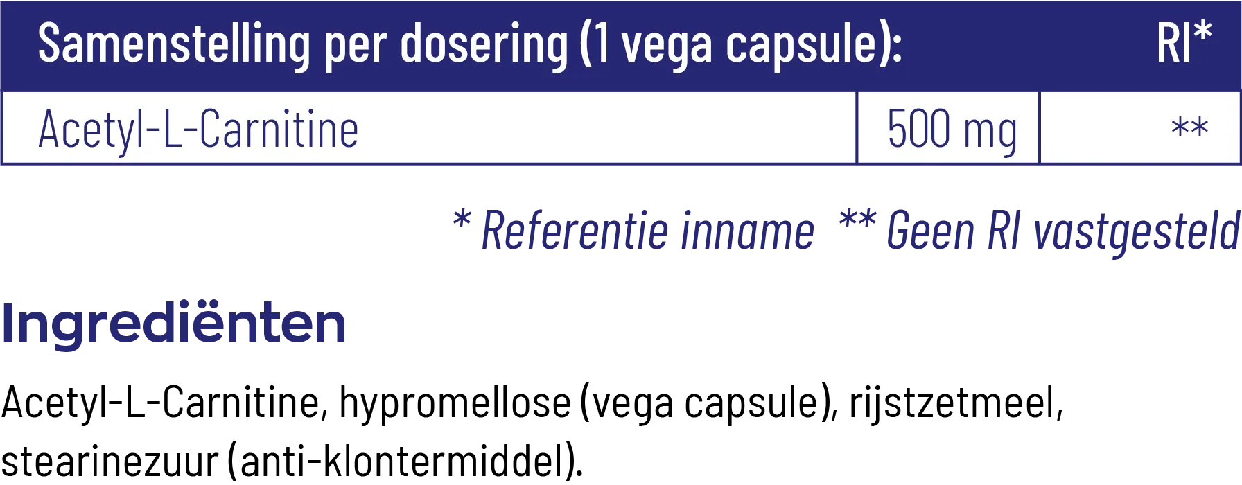 Vitakruid Acetyl-L-Carnitine 500 Mg (90 vega capsules) - image 5