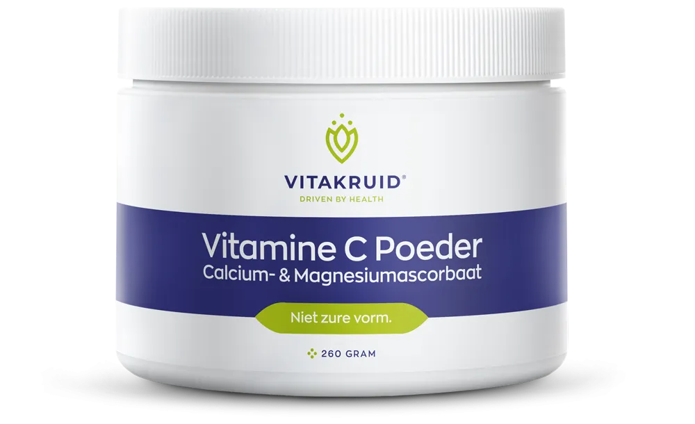 Vitakruid Vitamine C Poeder Calcium- & Magnesiumascorbaat (260 gr)