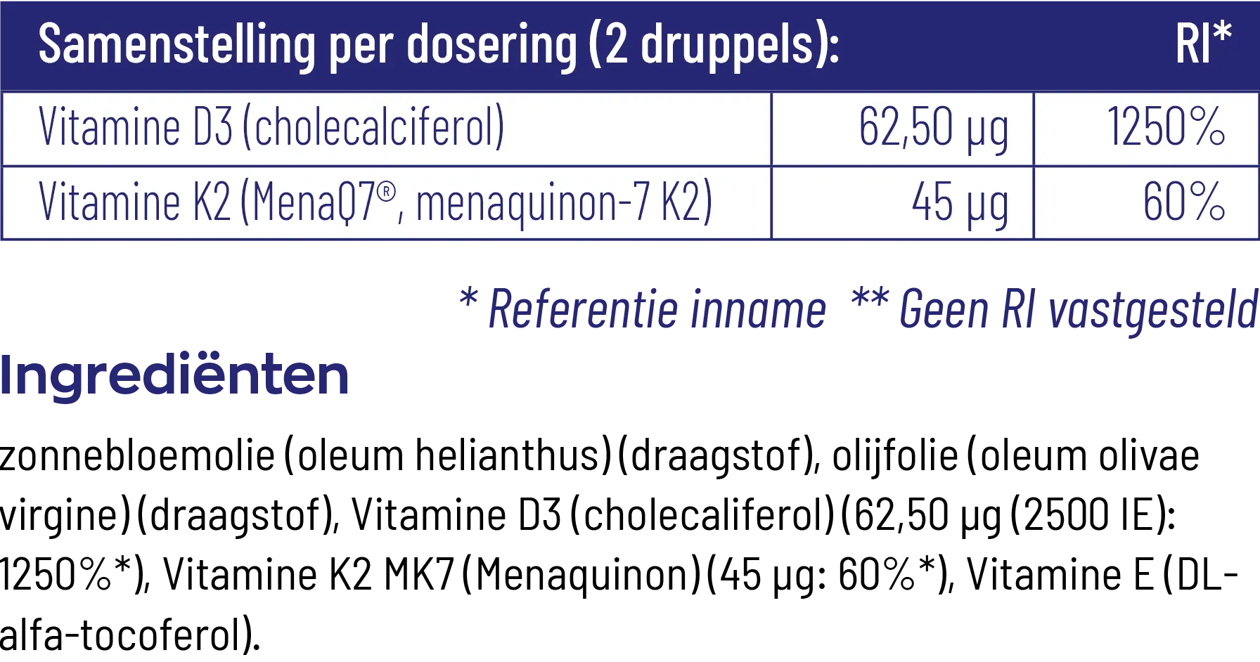 Vitakruid Vitamine D3 & K2 (Menaq7®) Met Druppelpipet (30 ml) - image 3