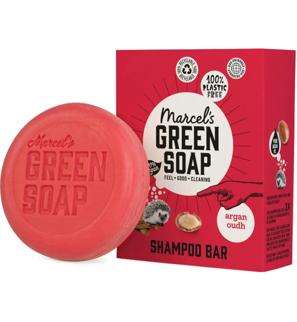 Marcel's Green Soap Shampoo bar argan & oudh (90 gr)