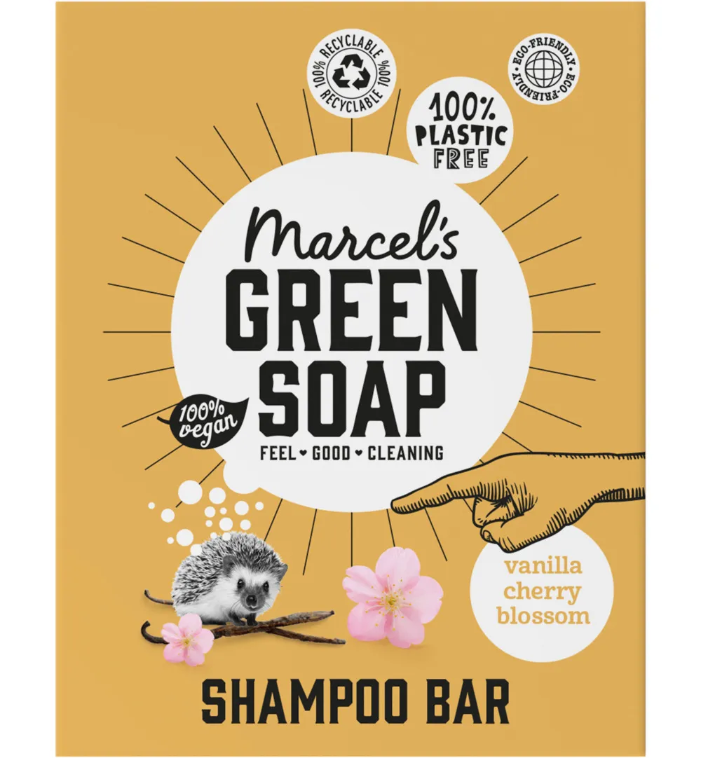 Marcel's Green Soap Shampoo bar vanilla & cherry (90 gr)