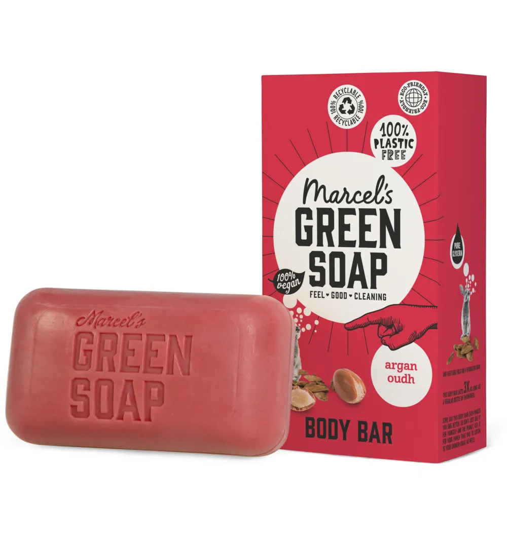 Marcel's Green Soap Shower bar argan & oudh (150 gr)