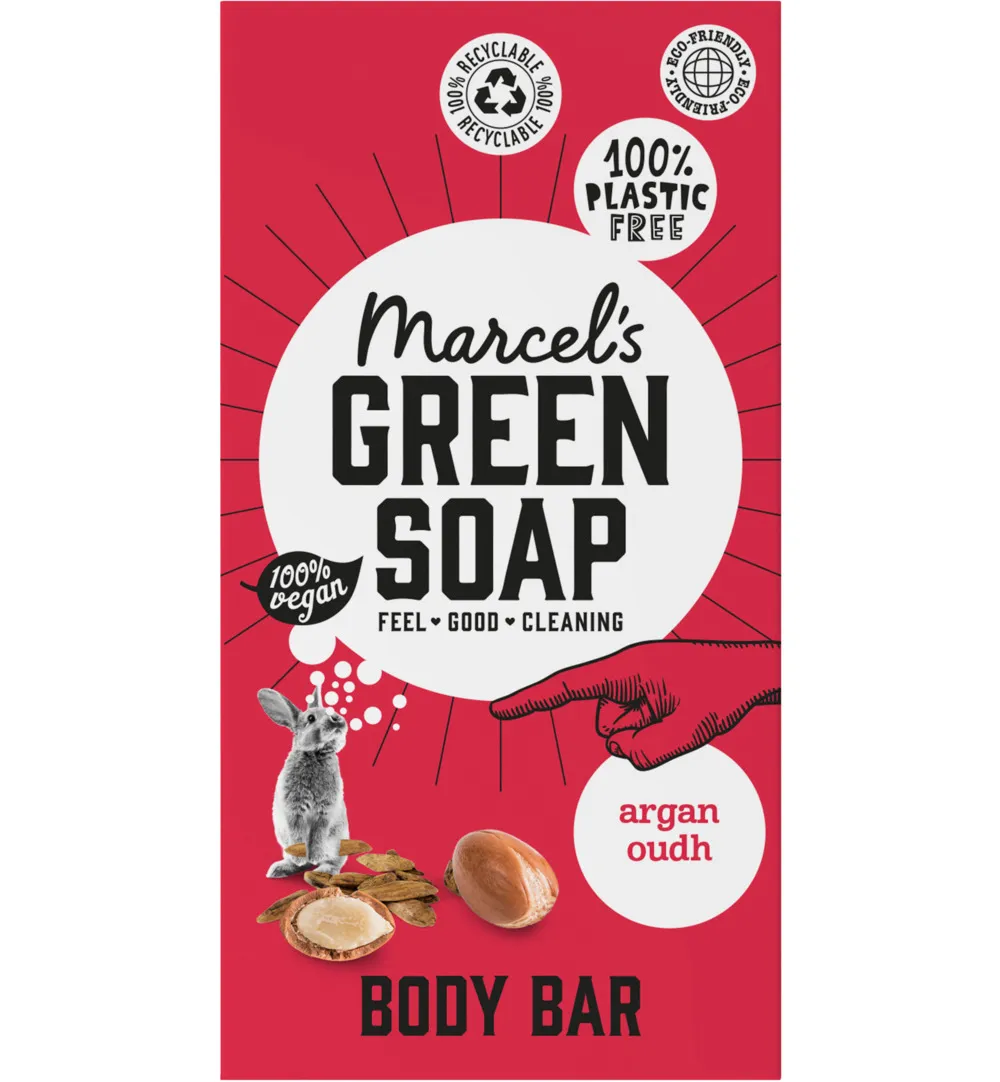 Marcel's Green Soap Shower bar argan & oudh (150 gr)