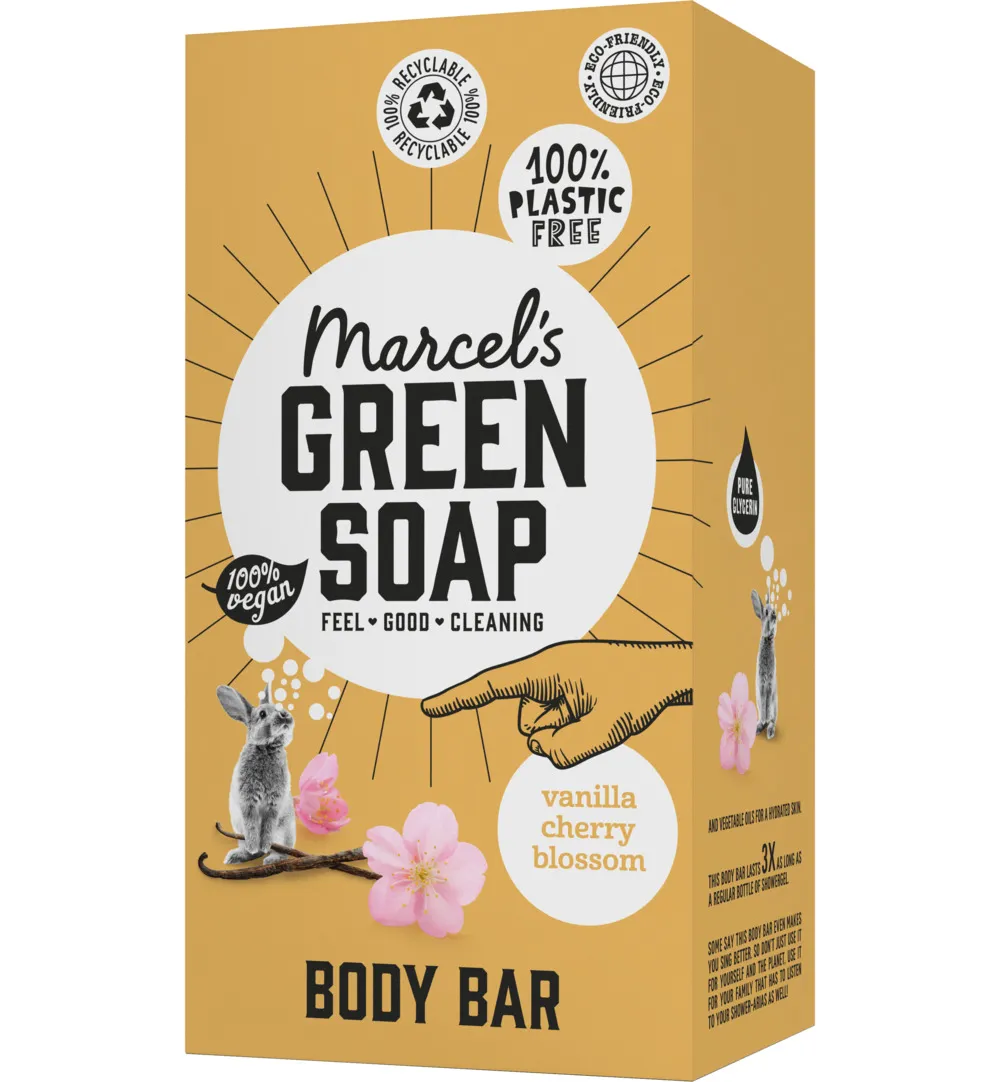 Marcel's Green Soap Shower bar vanilla & cherry (150 gr) - image 2
