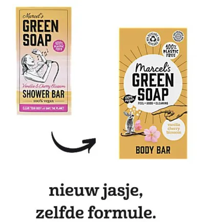 Marcel's Green Soap Shower bar vanilla & cherry (150 gr) - image 7