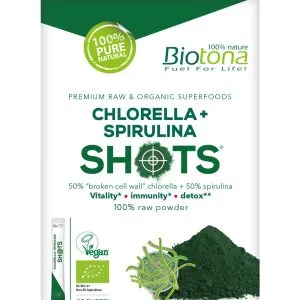 Biotona Chlorella spirulina shots 2.2gram bio (20 stuks)