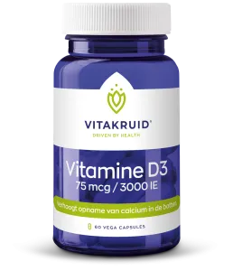 Vitakruid Vitamine D3 75 mcg / 3000 IE (60 vega capsules)