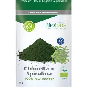 Biotona Chlorella & spirulina raw powder bio (200 gr)