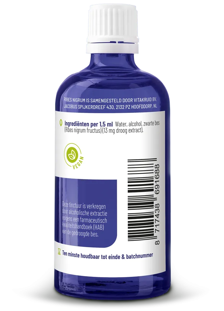 Vitakruid Ribes Nigrum Zwarte Bes Tinctuur 1:10 (100 ml) - image 2