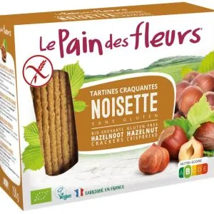 Le Pain Des Fleur Krokante Bio Crackers Met Hazelnoot Glutenvrij (150 gr)