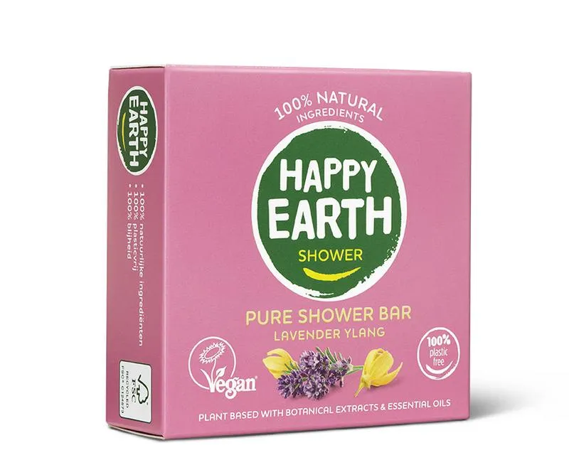 Happy Earth Showerbar lavender ylang (90 gr)