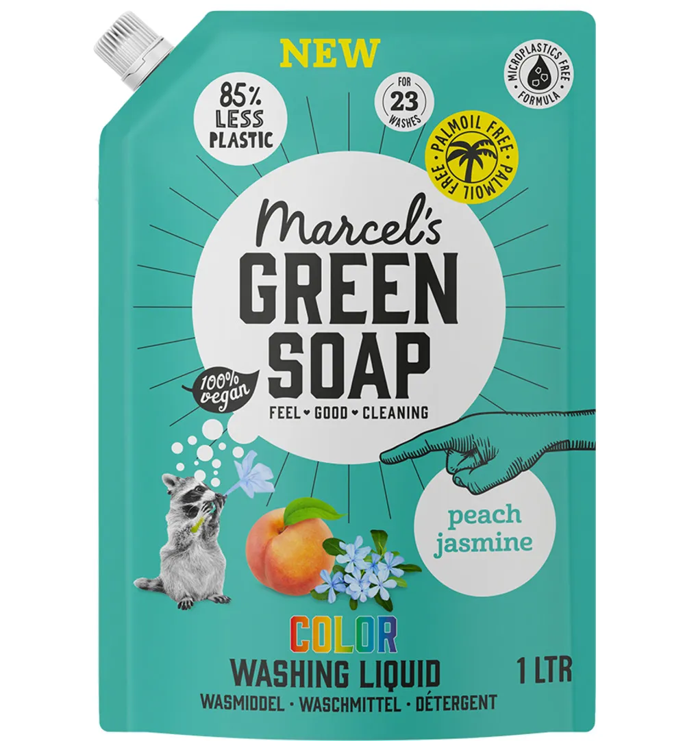 Marcel's Green Soap Wasmiddel Kleur Peach & Jasmine Navulling (1000 ml)