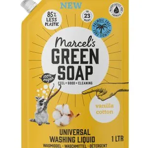 Marcel's Green Soap Wasmiddel Universeel Vanille & Katoen Navulling (1000 ml)