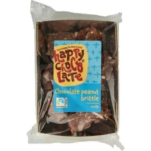 Happy Chocolate Chocolade Pindarotsen Melk Bio (150 gr)