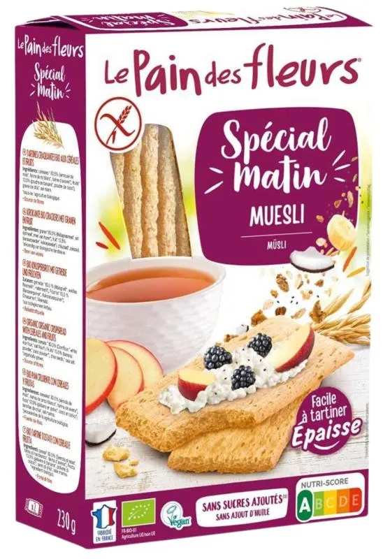 Pain Des Fleur Muesli Cracker Special Matin B Io (230 gr)