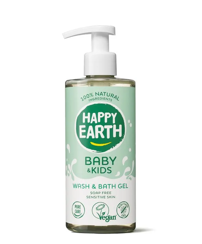 Happy Earth Was & badgel zeepvrij baby & kids (300 ml)