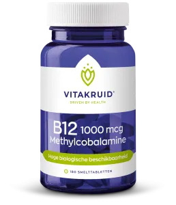 Vitakruid B12 1000 mcg Actief Methylcobalamine Vitamine (180 stuks)