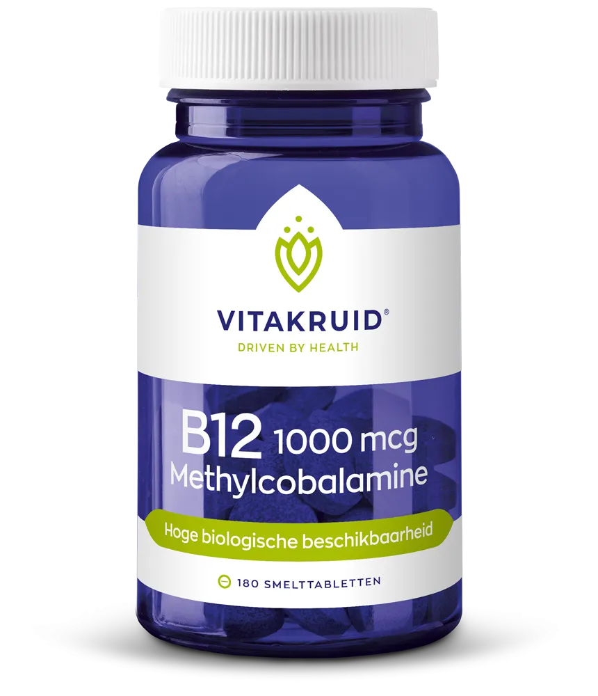 Vitakruid B12 1000 Mcg Actief Methylcobalamine Vitamine (180 stuks)