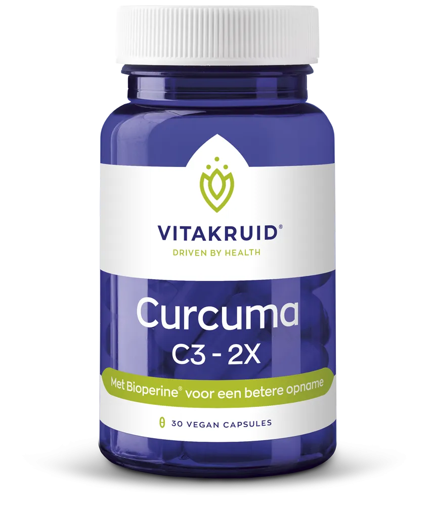 Vitakruid Curcuma C3-2X (95% Curcuminoïden) Met Bioperine® (30 vega capsules)