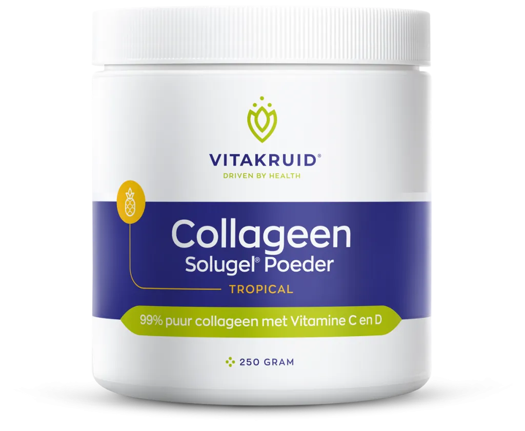 Vitakruid Collageen Solugel® Poeder Met Vitamine C & D - Tropical (250 gr)