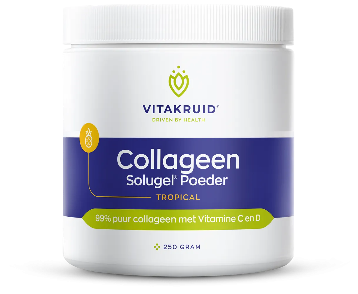 Vitakruid Collageen Solugel® Poeder Met Vitamine C & D - Tropical (250 gr)