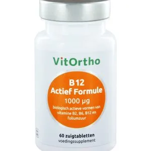 Vitortho B12 Actief Formule 1000 Mcg (60 zuigtabletten)