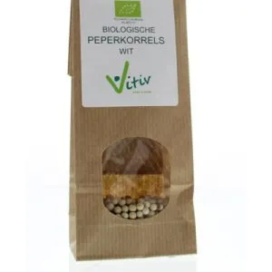 Vitiv Peperkorrels wit bio (40 gr)