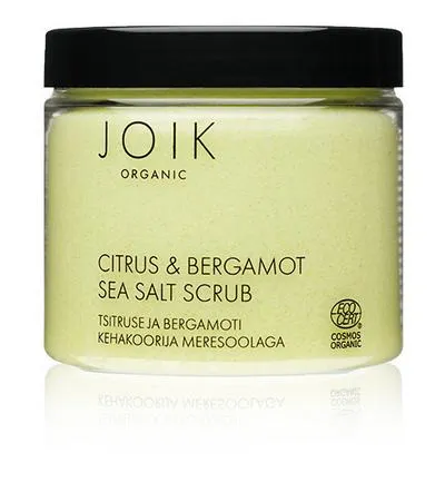 Joik Citrus & bergamot sea salt scrub organic vegan (240 gr)