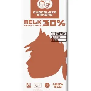 Chocolatemakers Awajun 30% met koffie bio fairtrade bio (85 gr)