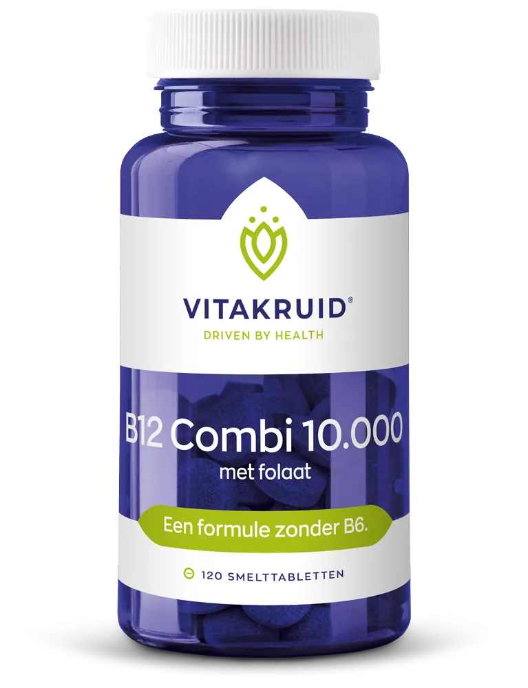 Vitakruid B12 Combi 10.000® Met Actief Folaat Vitamine (120 smelttabletten)