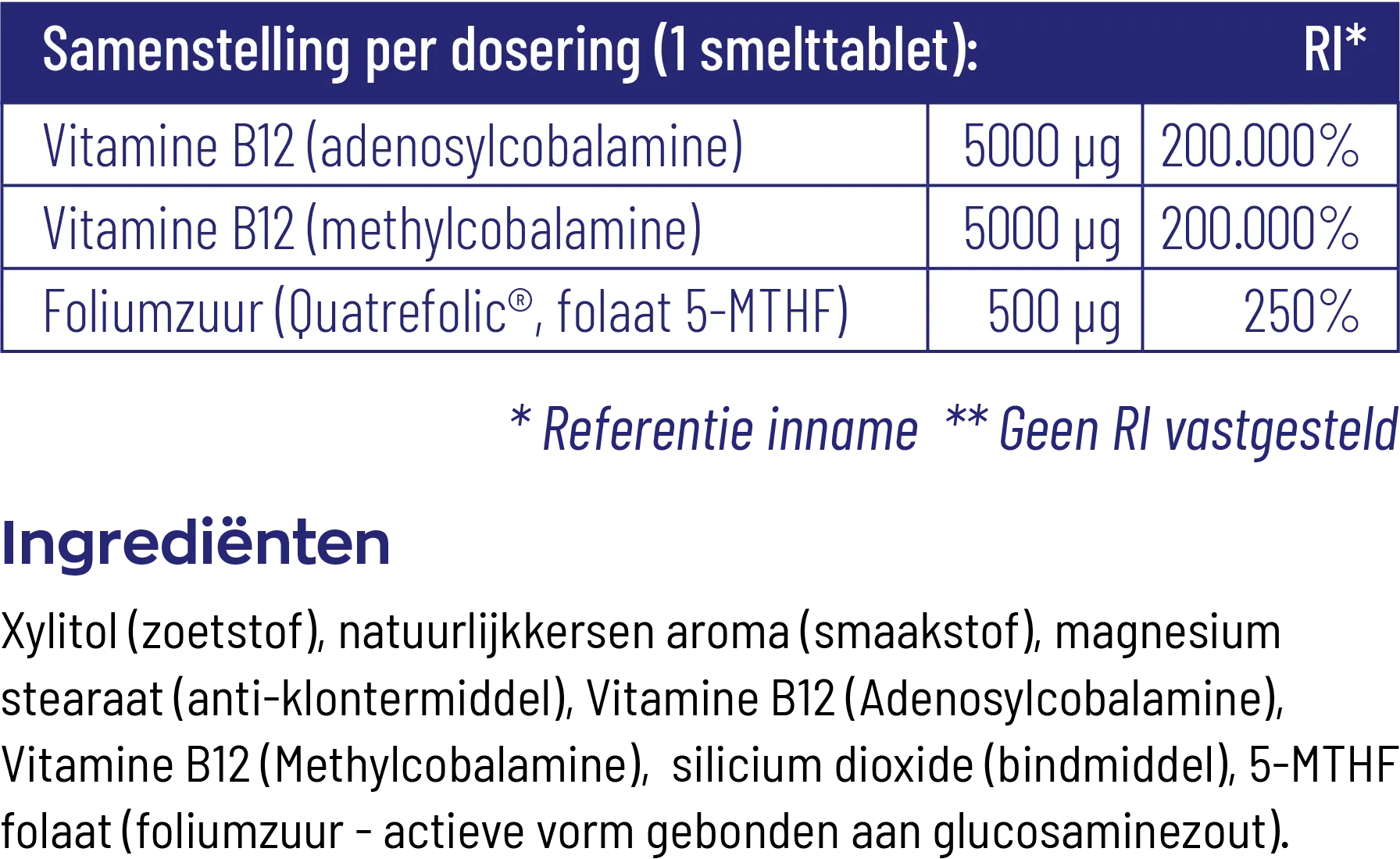 Vitakruid B12 Combi 10.000® Met Actief Folaat Vitamine (120 smelttabletten) - image 4