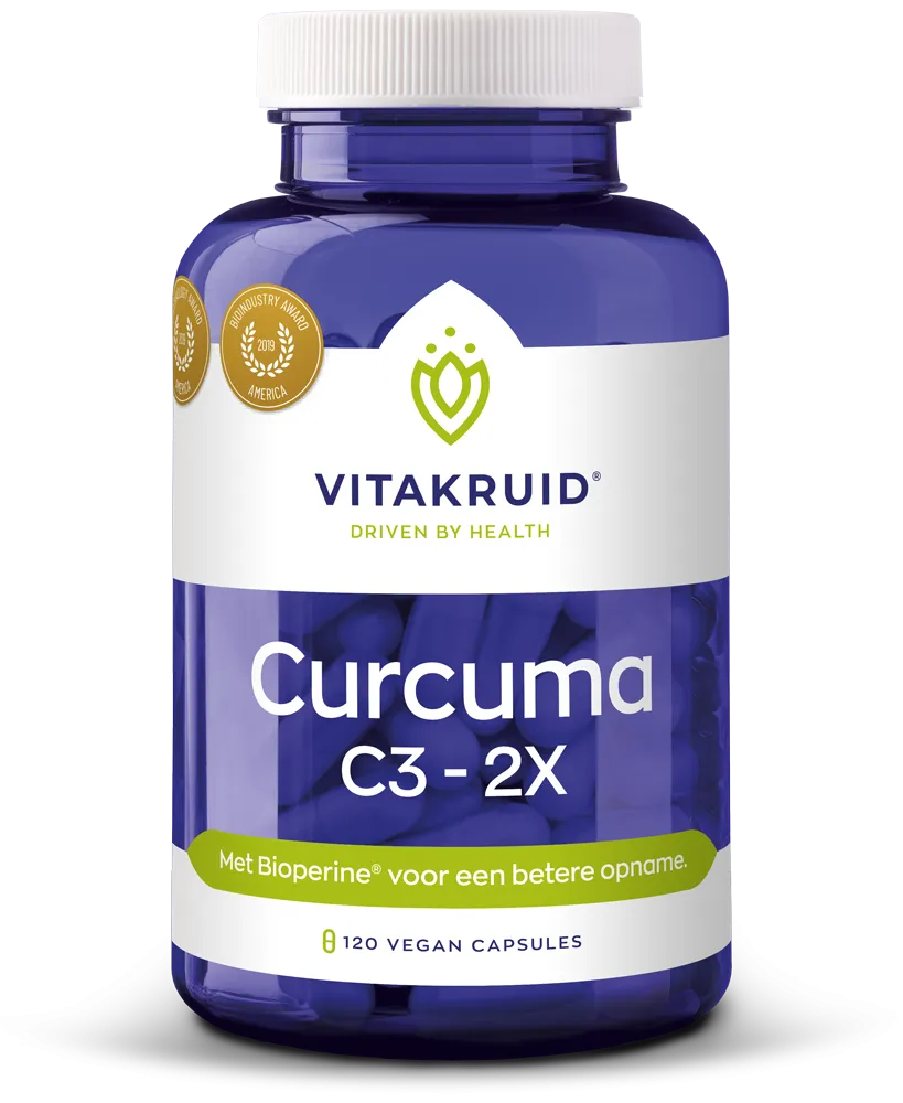 Vitakruid Curcuma C3-2X (95% Curcuminoïden) Met Bioperine® 120 (120 vega capsules)