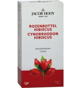 Jacob Hooy Rozenbottel Hibiscus Thee zakjes (20 stuks)