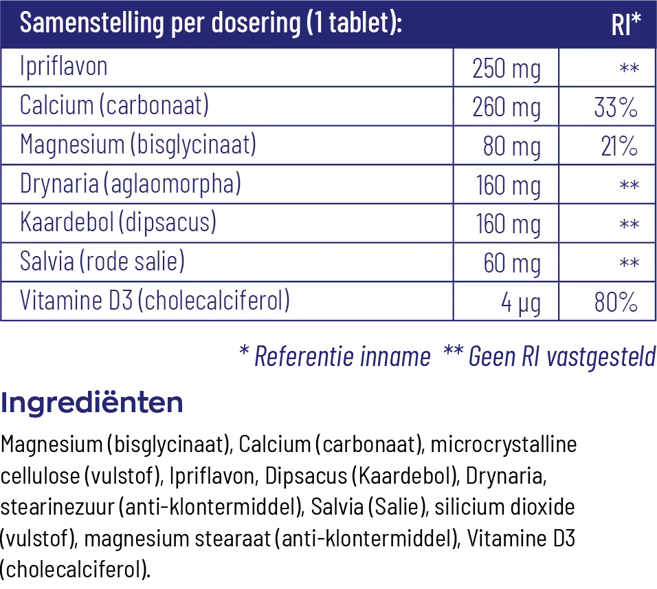 Vitakruid Ostamax Met Oa Calcium & Magnesium (90 tabletten) - image 3
