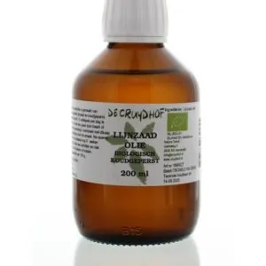 De Cruydhof Lijnzaadolie Koudgeperst Bio (200 ml)