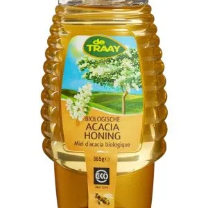 De Traay Acaciahoning Knijpfles Bio (375 gr)