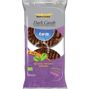 Bonvita Rijstwafels Puur Carobe Bio (100 gr)