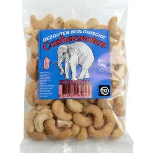 Horizon Cashewnoten geroosterd en gezout bio (100 gr)