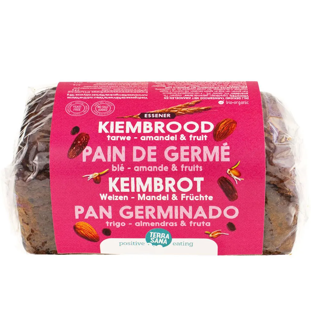 Terrasana Gekiemd Brood Zuidvruchten Amandel Bio (400 gr)