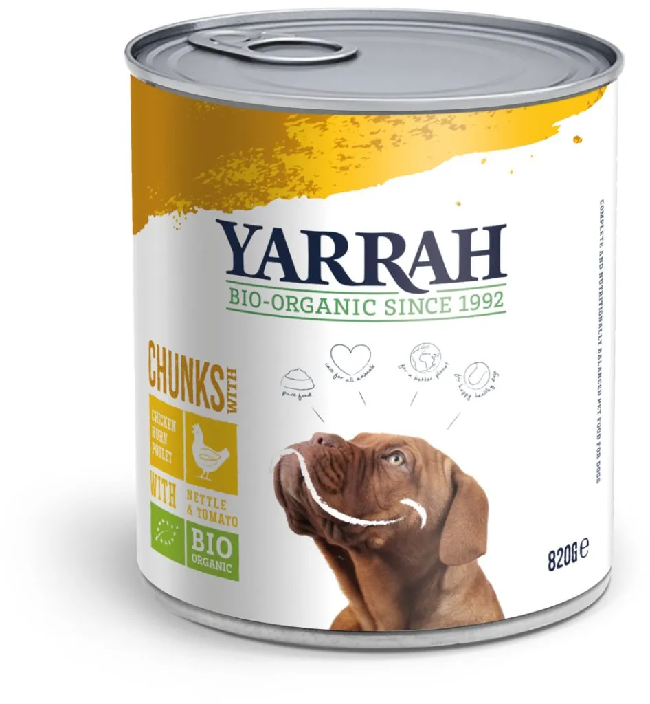 Yarrah Hond Brokjes Kip In Saus Bio (820 gr)
