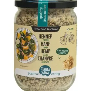 Terrasana Raw Hennepzaad Gepeld In Glas Bio (275 gr)