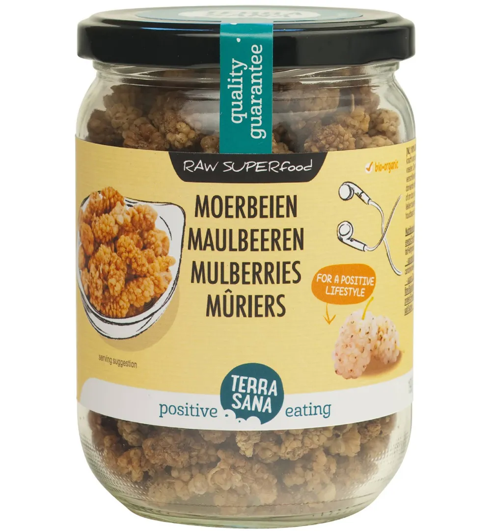Terrasana Raw Moerbei Bessen Wit In Glas Bio (190 gr)