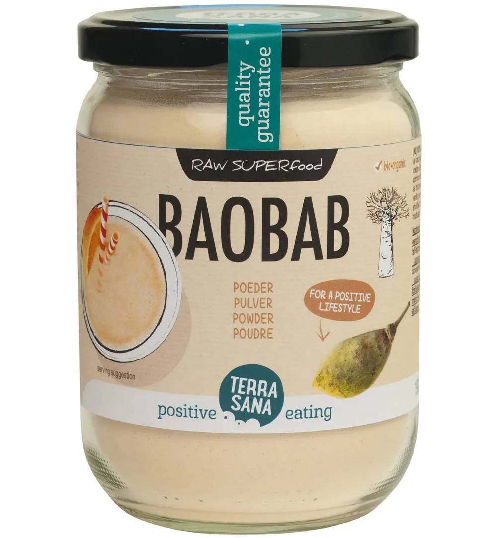Terrasana Raw Baobab Poeder In Glas Bio (190 gr)