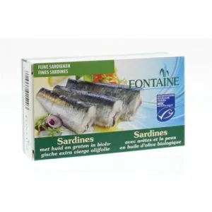 Fontaine Sardines Met Huid Engraat (120 gr)