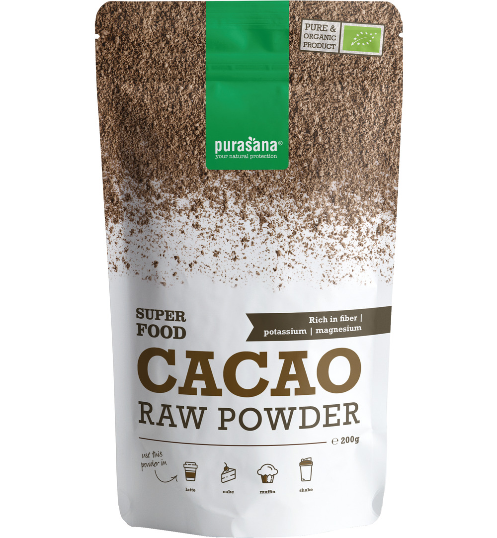 Purasana Cacao Poeder/Poudre Vegan Bio (200 gr)