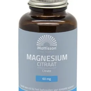 Mattisson Active Magnesium Citraat 400Mg (180 vega capsules)