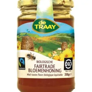 De Traay Bloemenhoning Fairtrade Bio (350 gr)