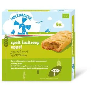 Molenaartje Spelt fruitreep appel bio (180 gr)
